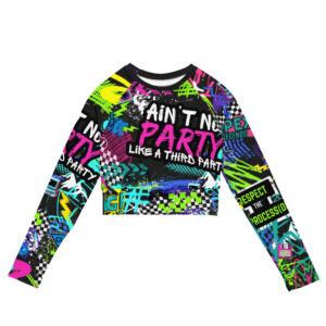90s Grunge long-sleeve crop top
