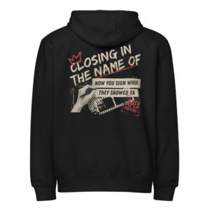 Closing in the hoodie