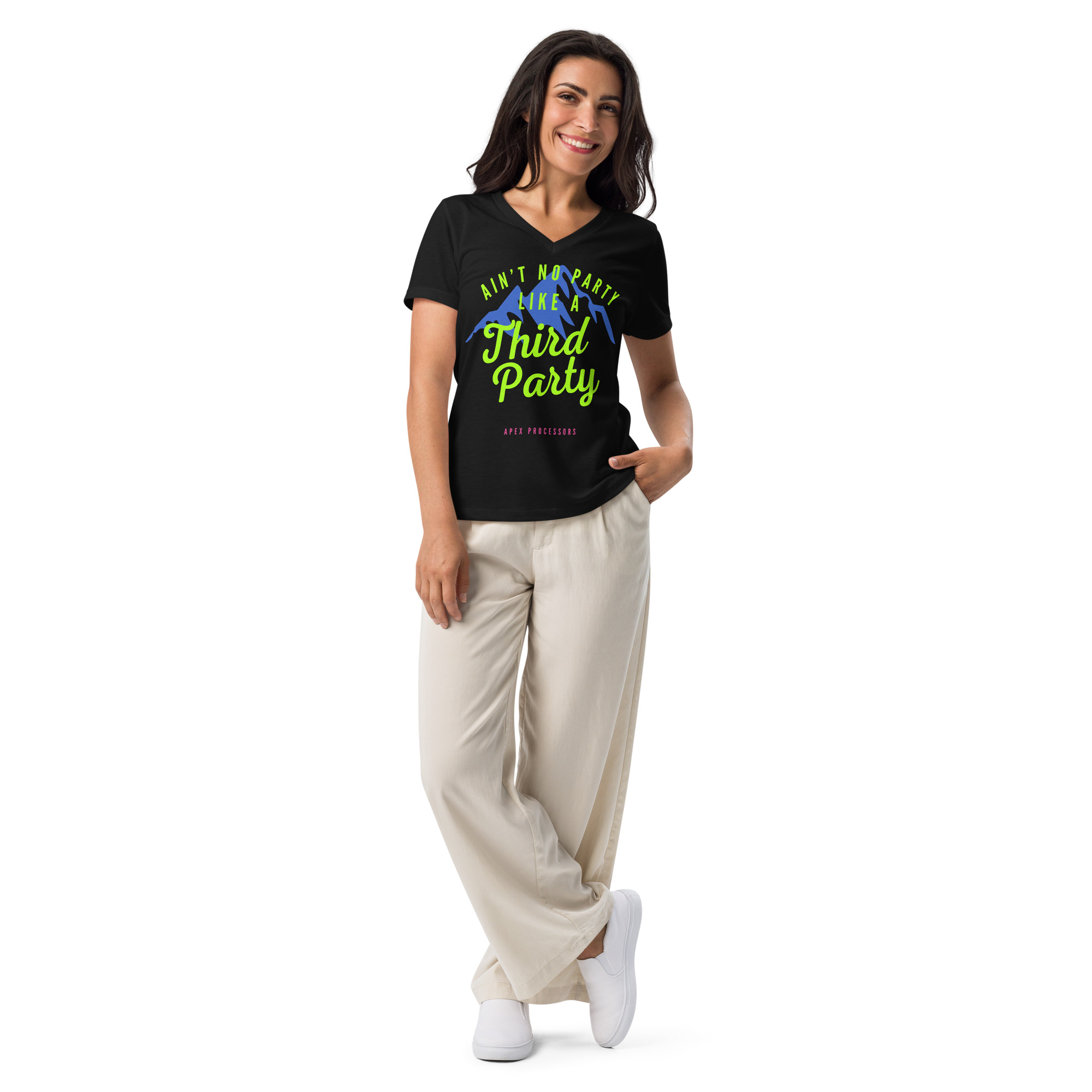 Neon v-neck t-shirt - Image 3
